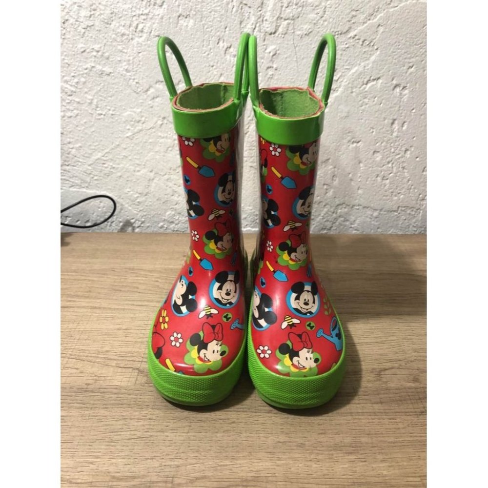 7/8c Mickey and Minnie Mouse rain boots